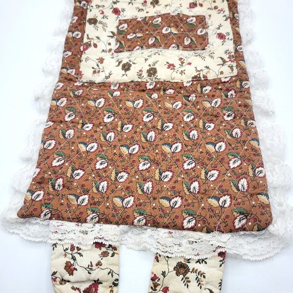 2 Vintage Handmade Quilted Fabric Book Notebook Bible Cover Carrying Case Tote - Picture 7 of 9